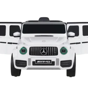 Mercedes-Benz AMG G63 Alb – Mașinuță electrică oficial licențiată pentru copii (12V, 2 motoare de 30W)