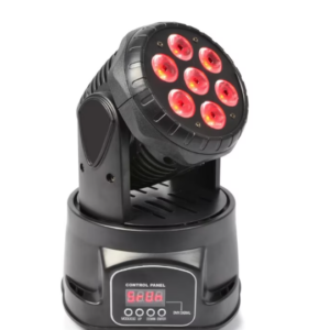 Proiector lumini Moving Head, 8 W x 7 LED, Negru, AT PERFORMANCE