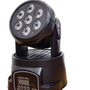 Proiector lumini Moving Head, 5 W x 7 LED, Negru, AT PERFORMANCE