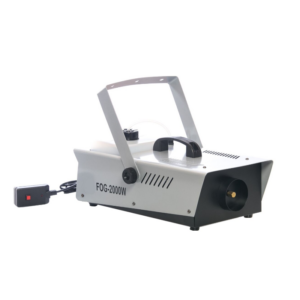 Aparat Profesional de dispersie fum, Putere de 2000 W, AT PERFORMANCE, Atasat buton de declansare a jetului de fum, Prevazut cu Radiocomanda, Culoare gri/negru